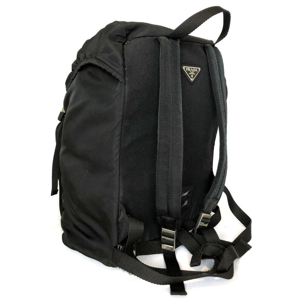 Prada Large Rucksack Nylon Triangular Black Backp… - image 1